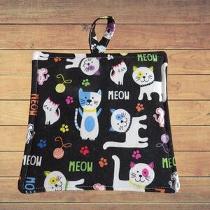 Handmade Potholder, Cats and Kittens